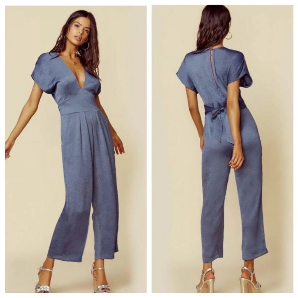 Blue Life Olga Jumpsuit In Dusty Blue